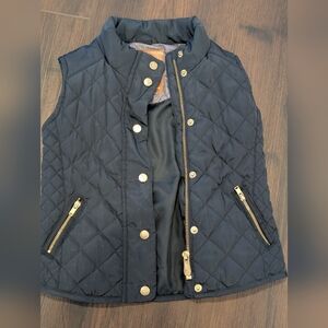 Zara Girls Navy Vest with Gold Details Size 3/4